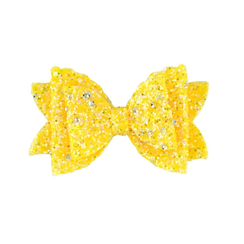 Girl's Hair Accessories - Sequined Double-Layer Bow
