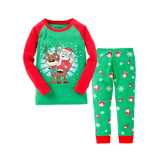 Cartoon Dinosaur Print Pajama Set - Kids Sleepwear