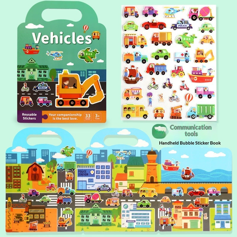 Quiet Book Jelly Stickers - Educational Puzzle Toy for Kids