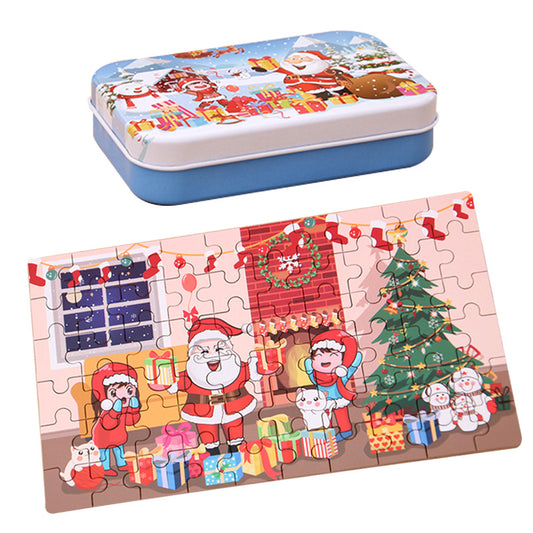 Christmas Wooden DIY Handmade Puzzle - Educational Toy for Kids