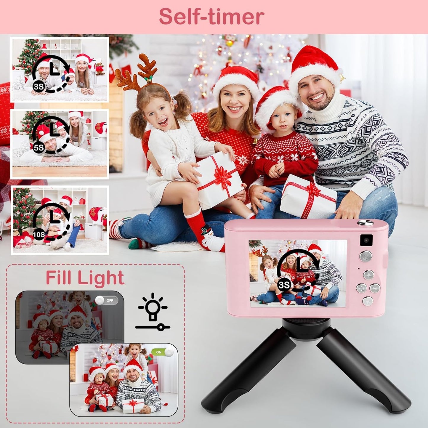 Kids Digital Camera with 32GB SD Card - Christmas Birthday Gift for Children