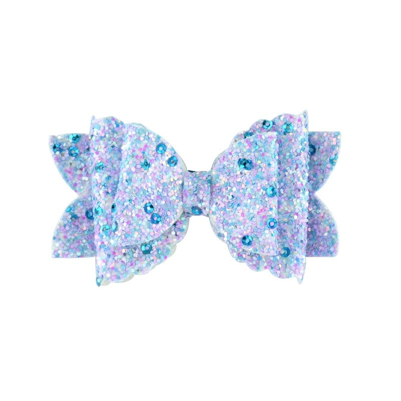Girl's Hair Accessories - Sequined Double-Layer Bow