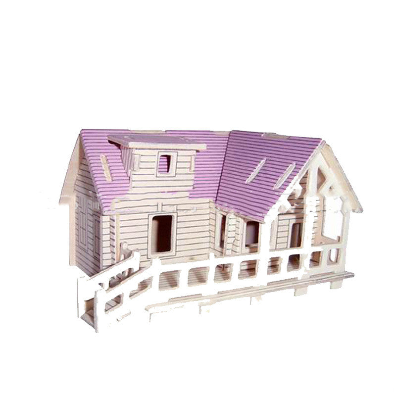 3D Wooden Puzzle - Chocolate Hut Building Kit
