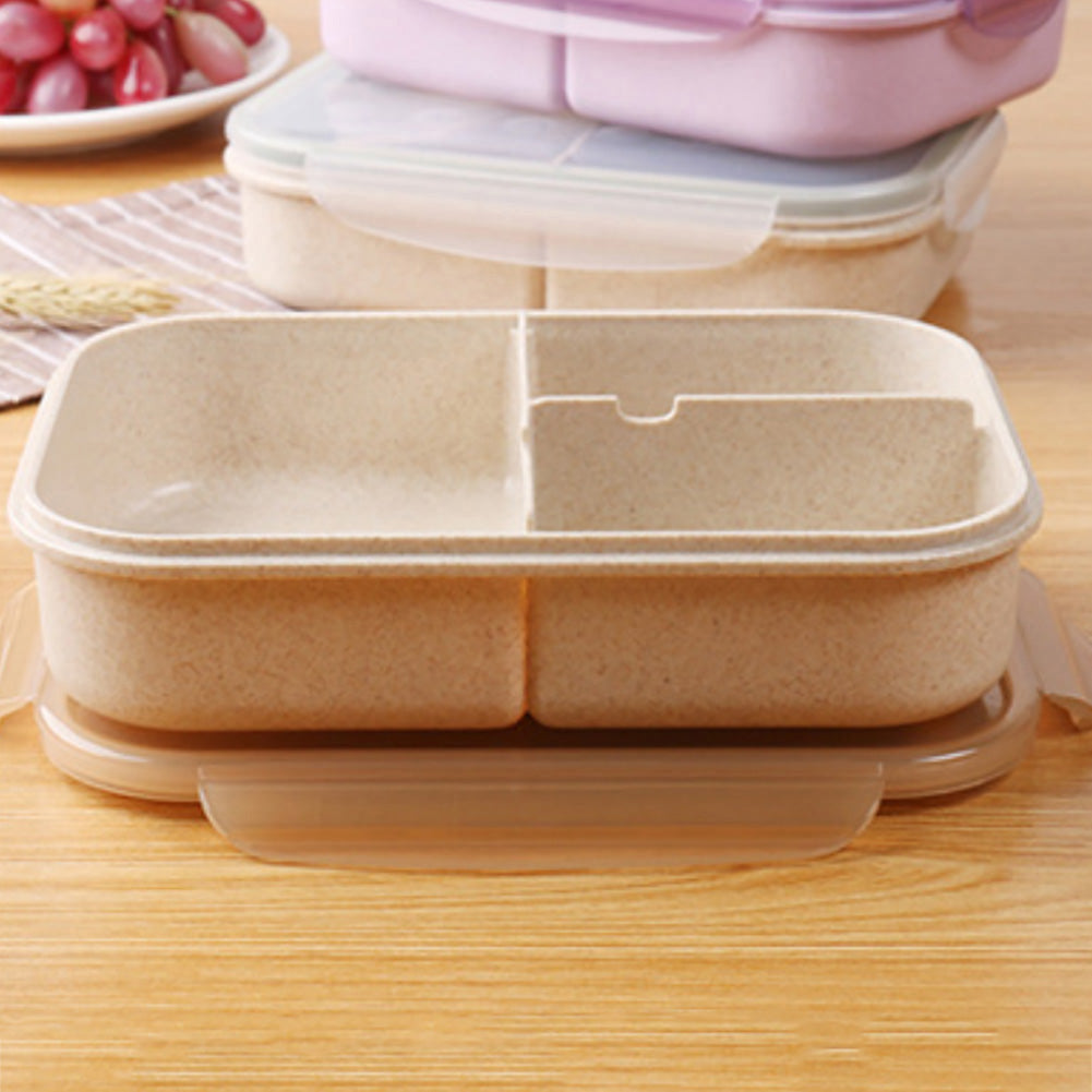 Wheat Straw Divided Lunch Box - Eco-Friendly Bento Box