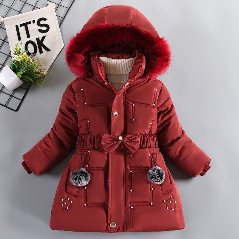 Girls Padded Cotton Jacket - Thickened Winter Coat