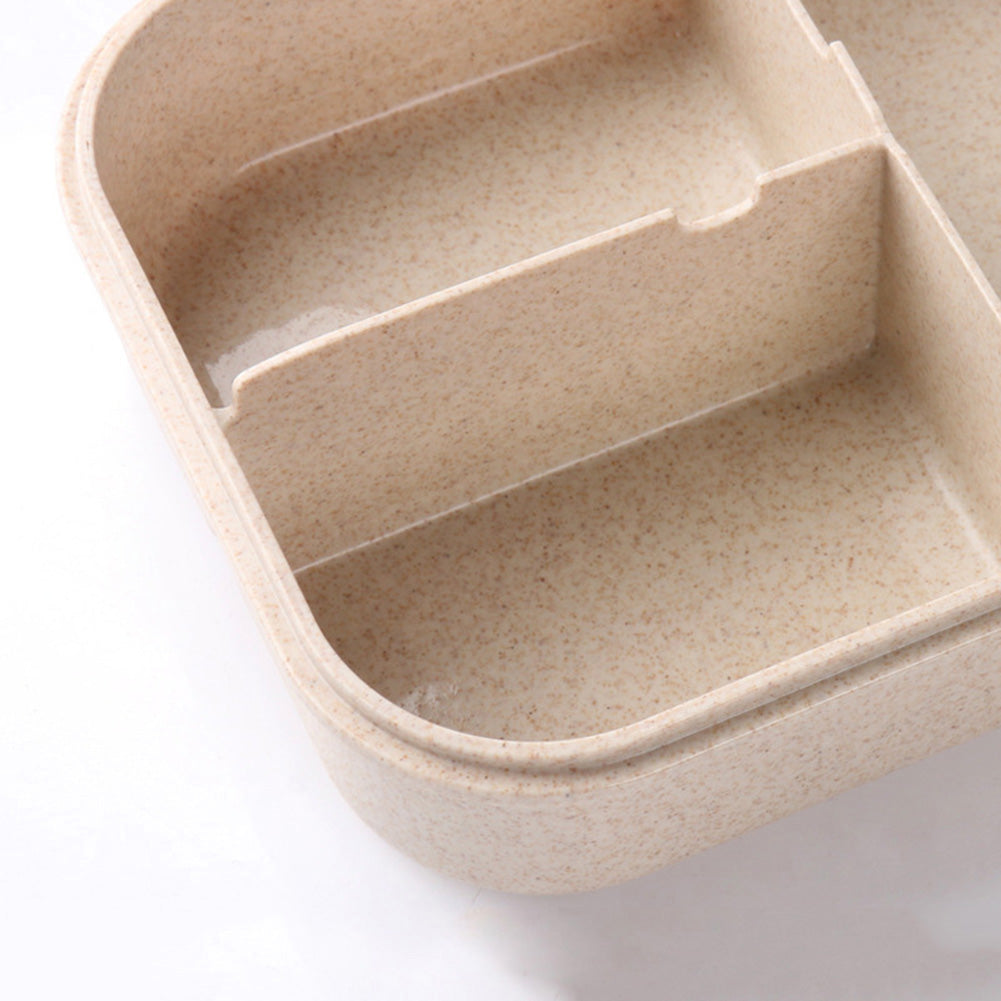 Wheat Straw Divided Lunch Box - Eco-Friendly Bento Box