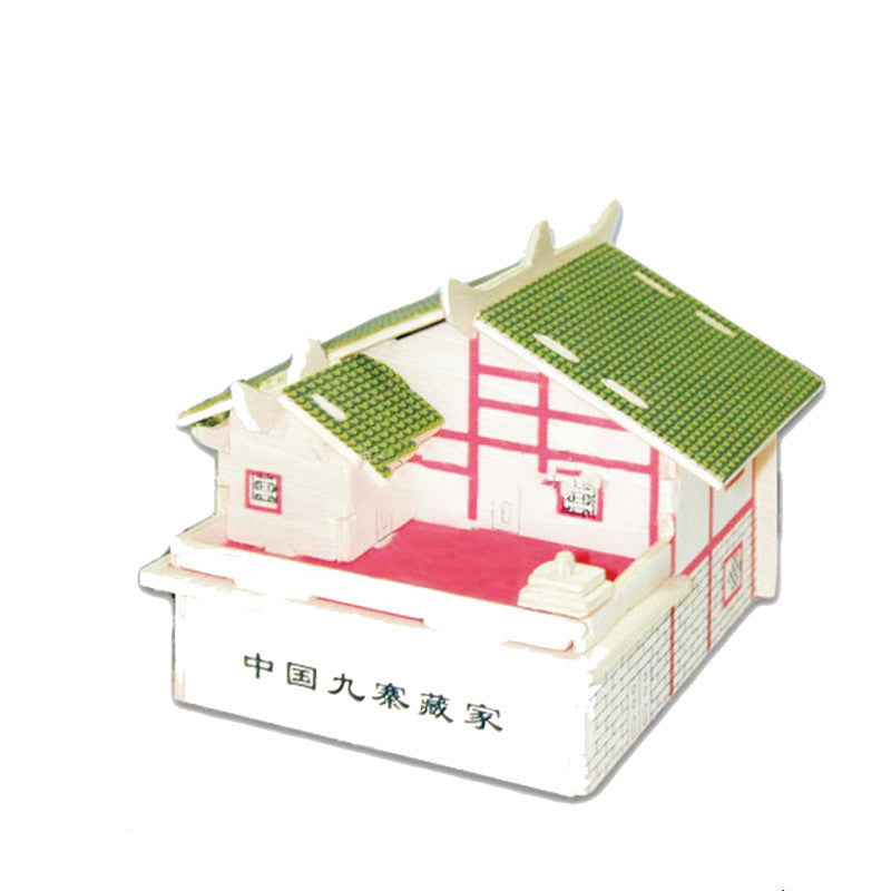 3D Wooden Puzzle - Chocolate Hut Building Kit