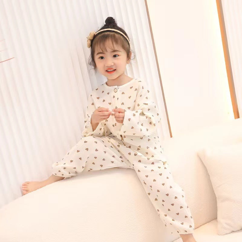 Cartoon Cotton Children's Pajama Set - Cozy Sleepwear