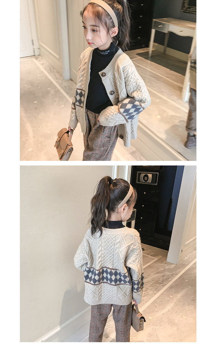 Casual Children's Autumn Knitted Cardigan - Kids Sweater
