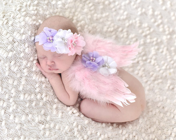 Newborn Photography Angel Wing Set - Baby Photo Props