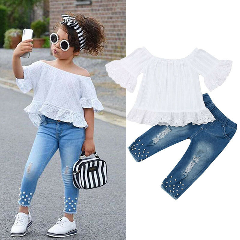 Girls Shirt & Shorts Set - Kids Summer Outfit
