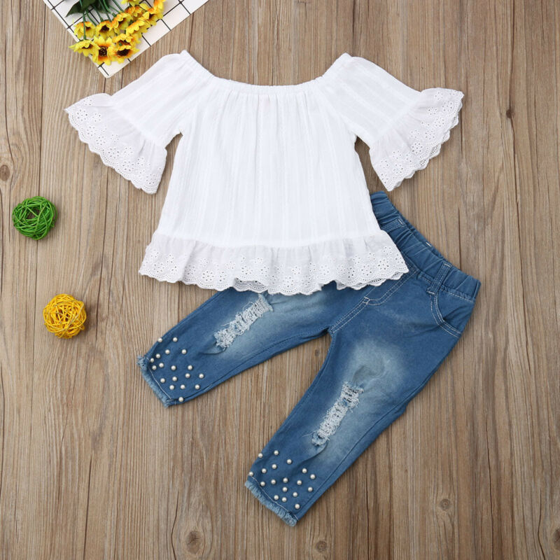 Girls Shirt & Shorts Set - Kids Summer Outfit