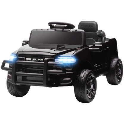 12V Kids Ride on Car, Licensed Dodge RAM 3500 Ride on Toys with Dual Motors, Remote Control for Toddlers, Black