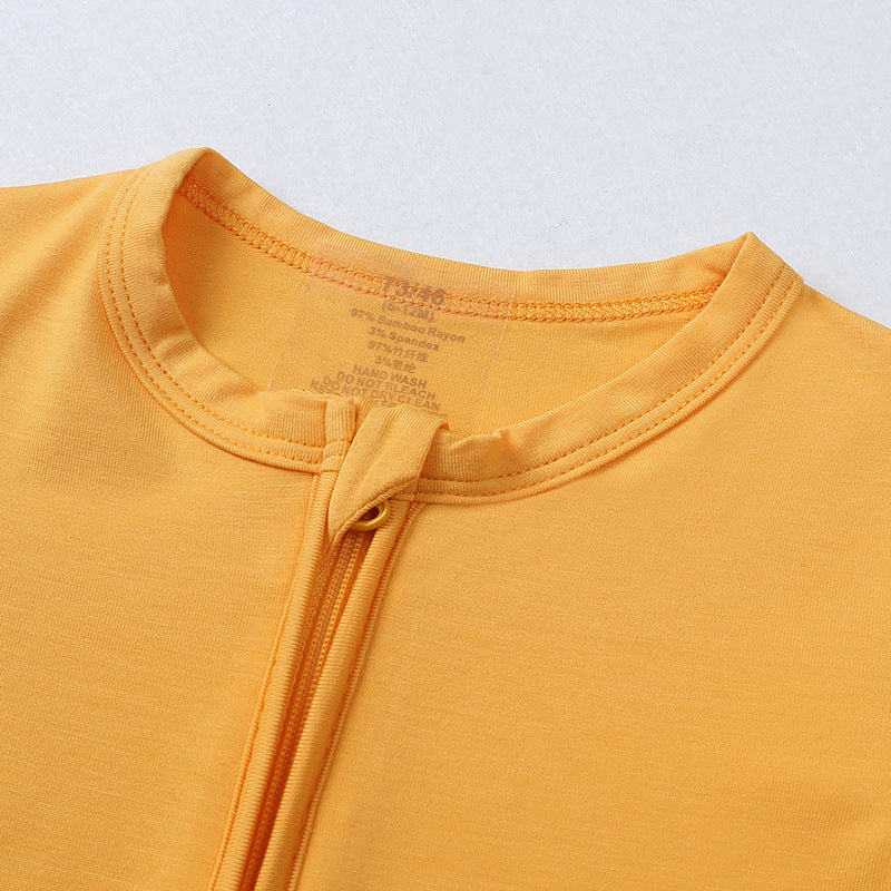 Bamboo Fiber Baby Jumpsuit - Zipper Romper