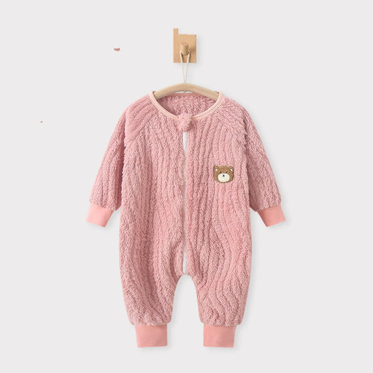 Baby's Footed Pajama Warm With Velvet