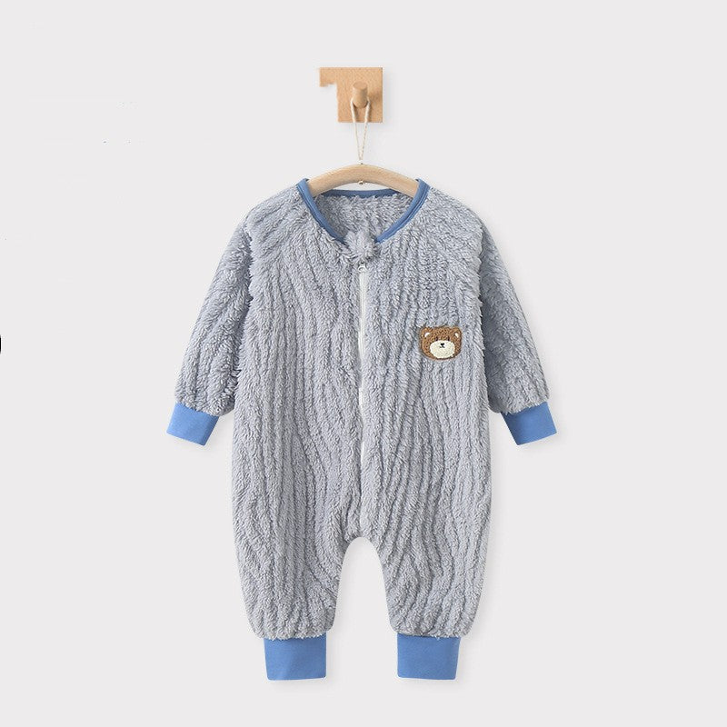 Baby's Footed Pajama Warm With Velvet