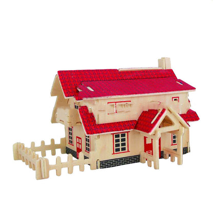 3D Wooden Puzzle - Chocolate Hut Building Kit