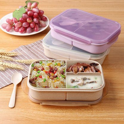 Wheat Straw Divided Lunch Box - Eco-Friendly Bento Box