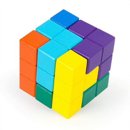 Luban Lock Soma Building Blocks - Wooden Puzzle Toy for Kids