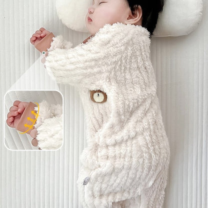 Baby's Footed Pajama Warm With Velvet