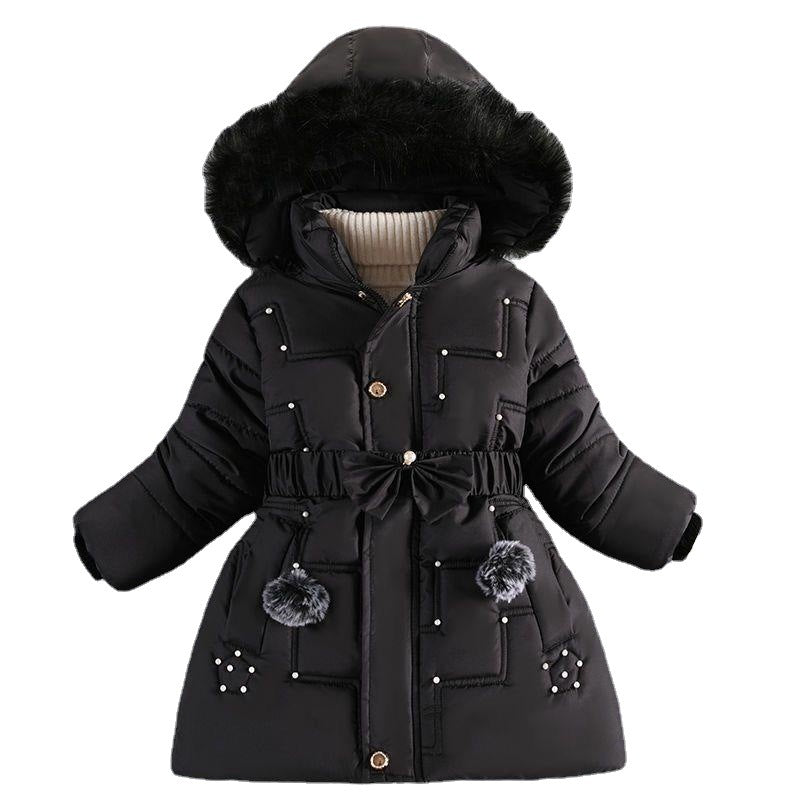 Girls Padded Cotton Jacket - Thickened Winter Coat
