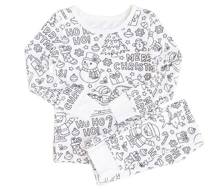 Children's Pajama Set - Stick Figure Design Sleepwear