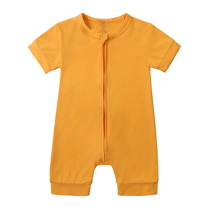 Bamboo Fiber Baby Jumpsuit - Zipper Romper
