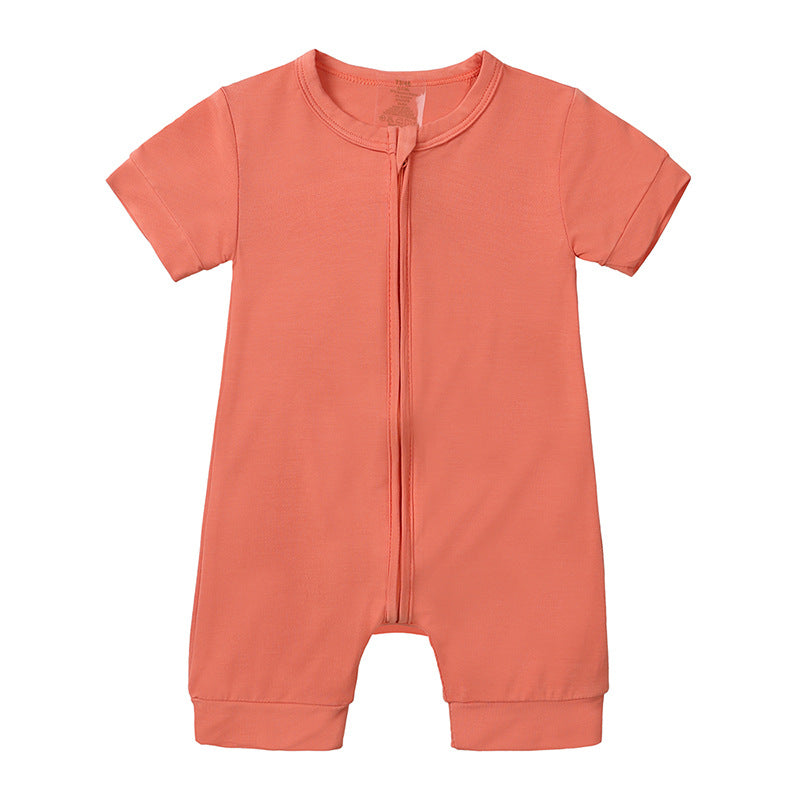 Bamboo Fiber Baby Jumpsuit - Zipper Romper
