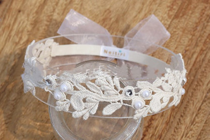 Children's Hair Accessories - Lace Mesh Bow Headband