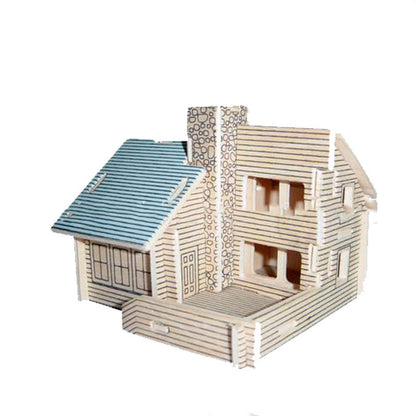 3D Wooden Puzzle - Chocolate Hut Building Kit