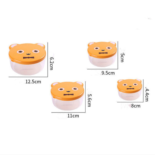 Fruit Box Fresh-keeping Container - Cartoon Lunch Box Set