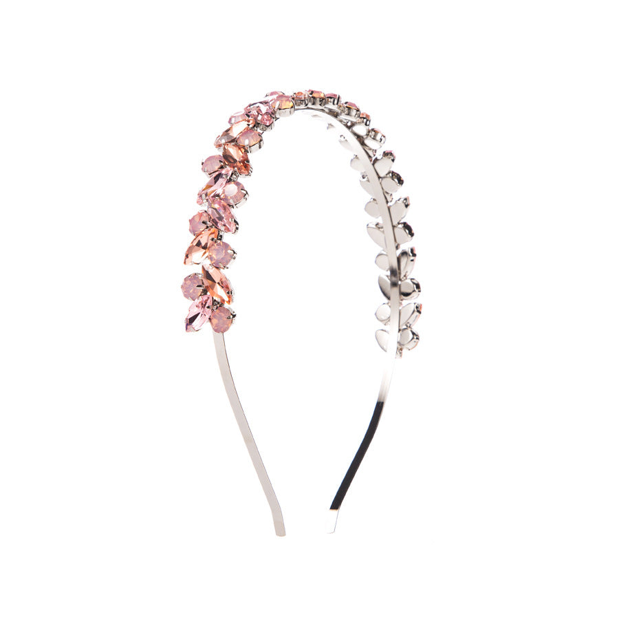 French Retro Headband - Rhinestone Metal Hair Accessory