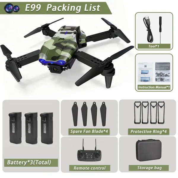 X9 Kids Camera Drone - Remote Control Toy with Dual Camera & Triple Sensor