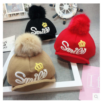 Baby Woolen Cap - Warm Winter Hat for Girls