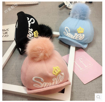 Baby Woolen Cap - Warm Winter Hat for Girls