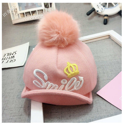 Baby Woolen Cap - Warm Winter Hat for Girls