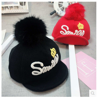 Baby Woolen Cap - Warm Winter Hat for Girls