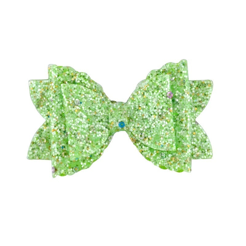 Girl's Hair Accessories - Sequined Double-Layer Bow