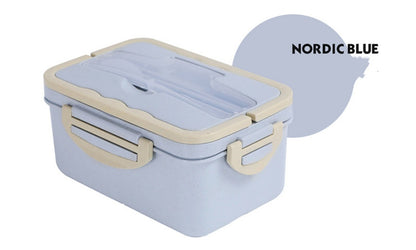 Lunch Box with Spoon & Chopsticks - Microwave Safe
