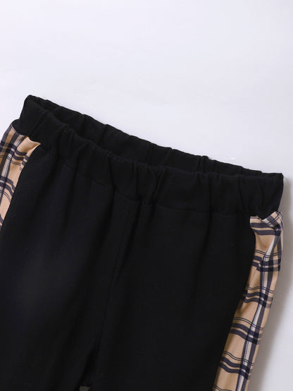 Children's Plaid Hoodie & Sweatpants Set - Kids Outfit