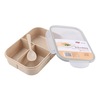 Wheat Straw Divided Lunch Box - Eco-Friendly Bento Box