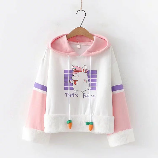Hooded floppy hoodie for girls