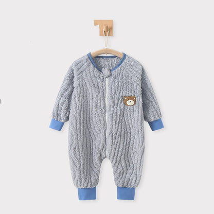 Baby's Footed Pajama Warm With Velvet
