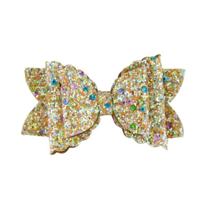 Girl's Hair Accessories - Sequined Double-Layer Bow