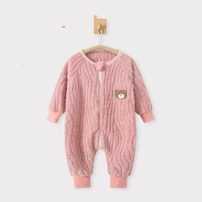 Baby's Footed Pajama Warm With Velvet
