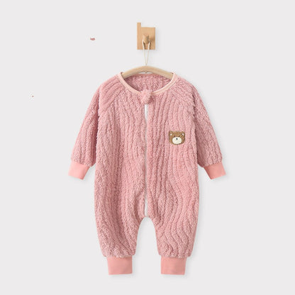 Baby's Footed Pajama Warm With Velvet
