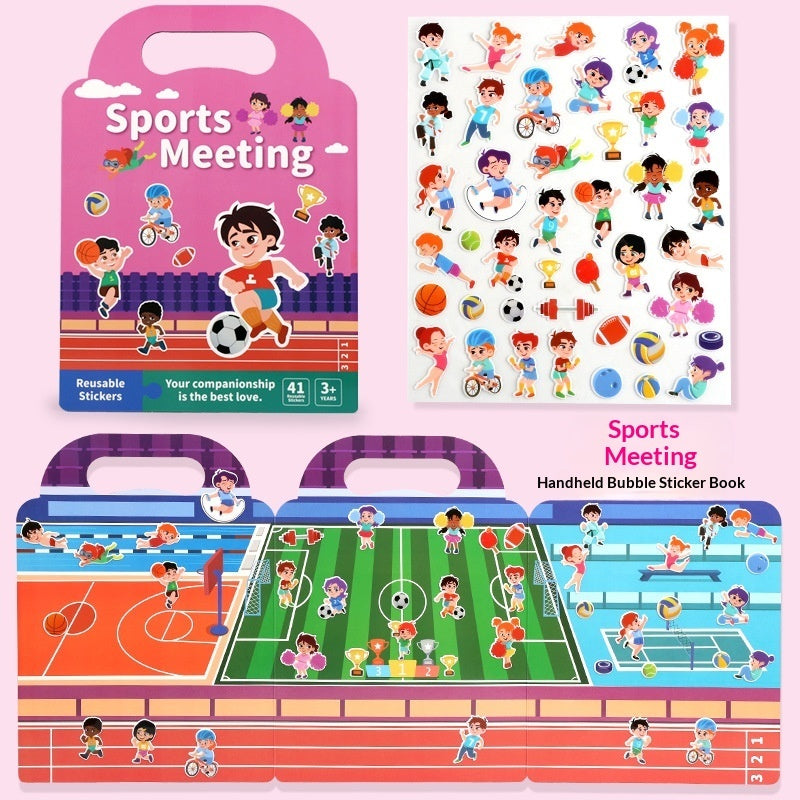 Quiet Book Jelly Stickers - Educational Puzzle Toy for Kids