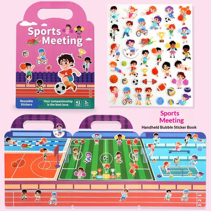 Quiet Book Jelly Stickers - Educational Puzzle Toy for Kids