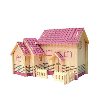 3D Wooden Puzzle - Chocolate Hut Building Kit
