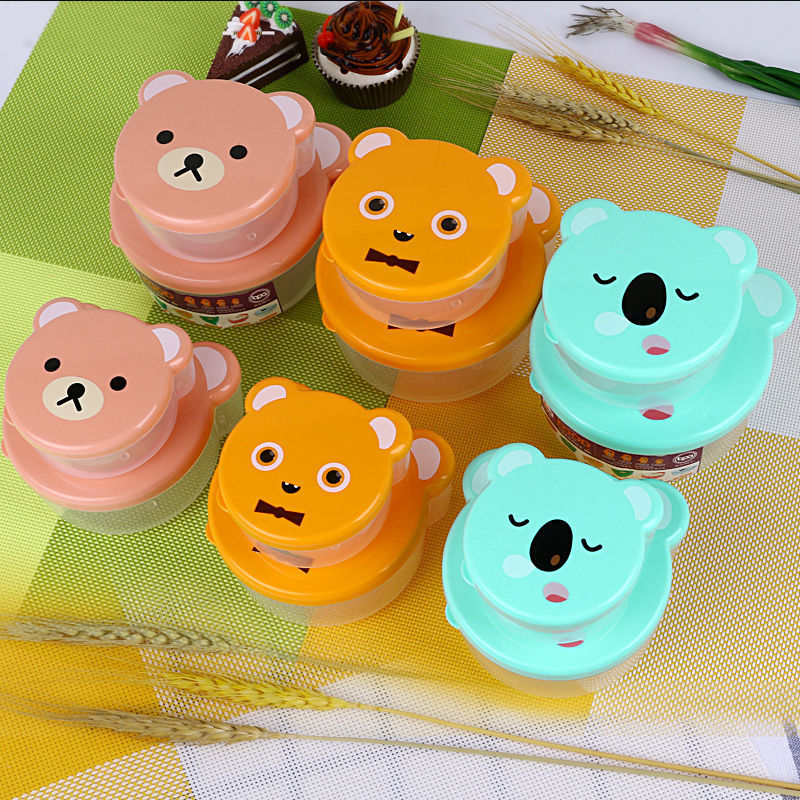 Fruit Box Fresh-keeping Container - Cartoon Lunch Box Set